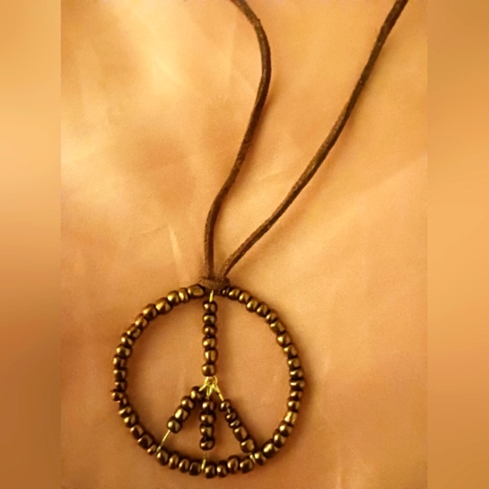 Peace symbol necklace